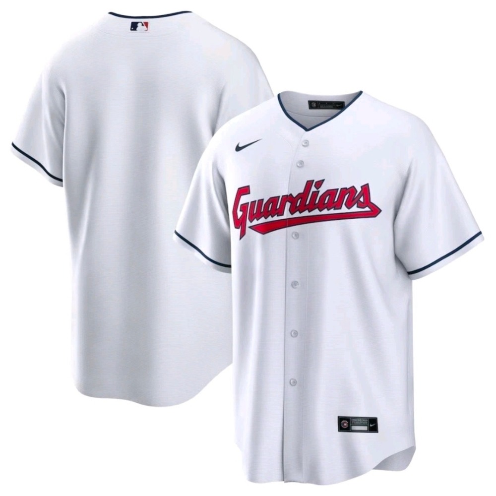 Nike Cleveland Guardians Home Baseball Jersey White Mens Size XL